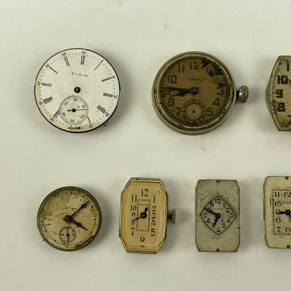 Jan Lot 55- 7 & 17 Jewel Vintage Mechanical Wristwatch Movements
