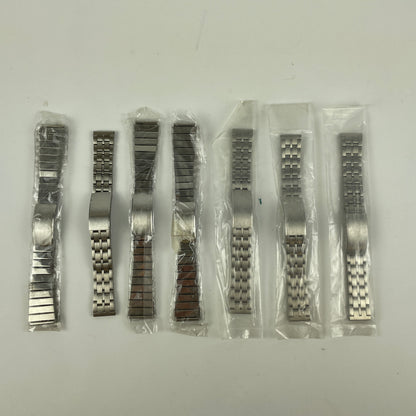 Jan Lot 61- Seven Men's Vintage NOS Metal Wristwatch Bracelets