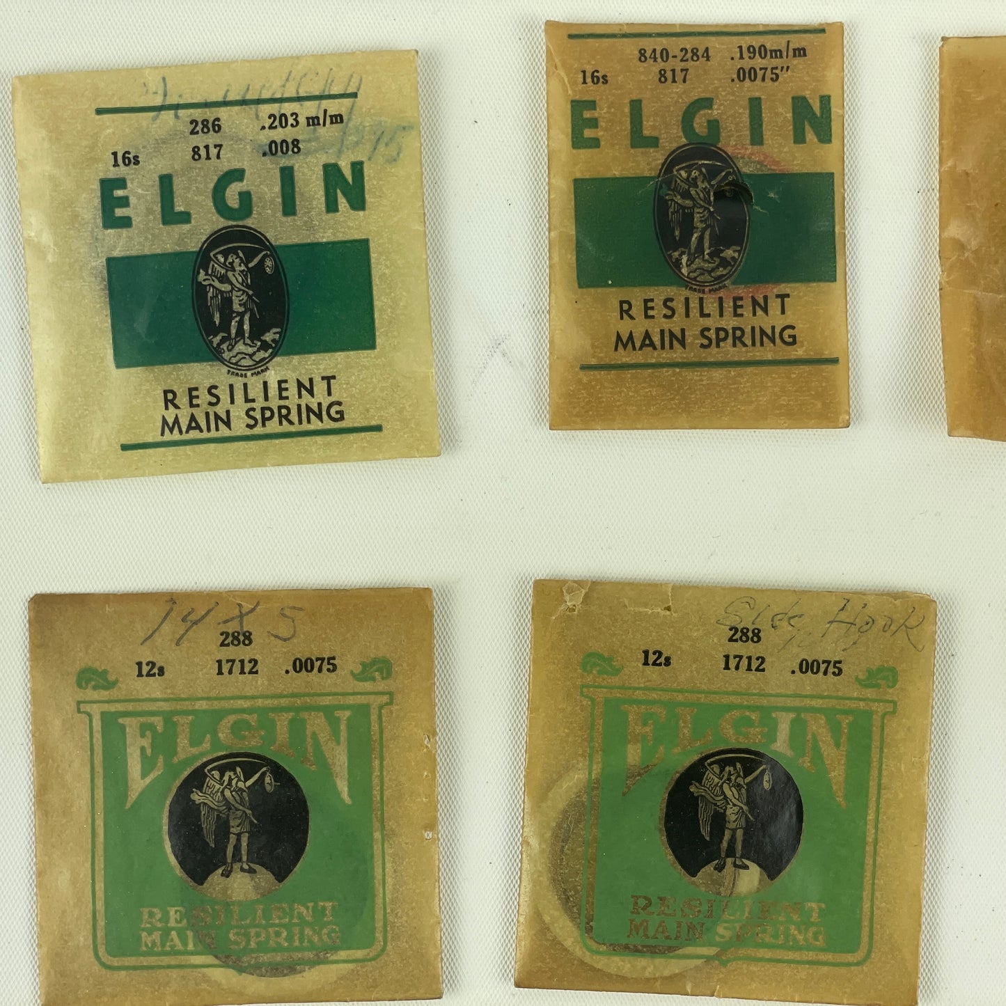 Jan Lot 66- Elgin 12, 16 & 18 Size Blued Pocket Watch Mainsprings
