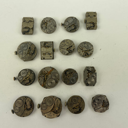 Jan Lot 77- Elgin & Waltham 10/0 & 3/0 Fancy Wristwatch Movements