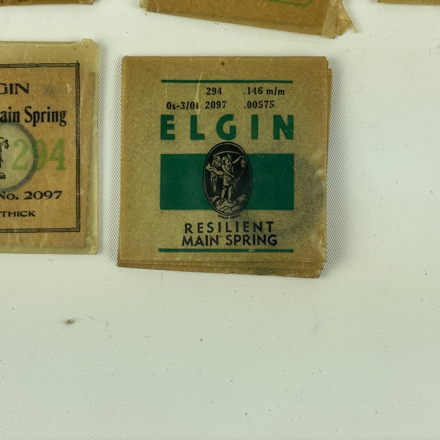 Jan Lot 79- Elgin O Size & 12 Size Blued Factory Packaged Mainsprings