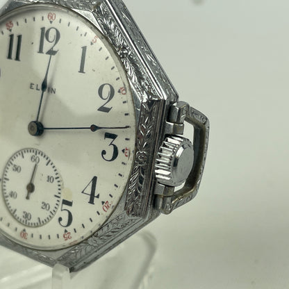 Jan Lot 96- Elgin 12 Size Octagon 7 Jewel Pocket Watch