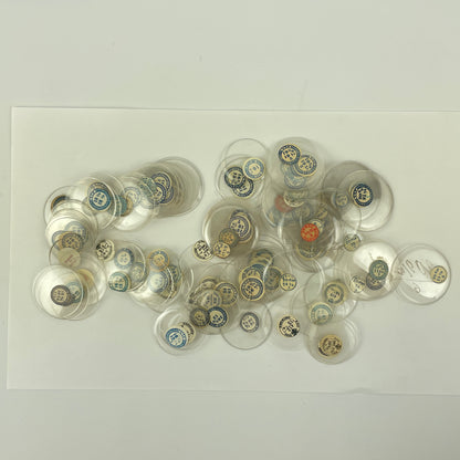 Jan Lot 116- 100 NOS Glass Open Face & Hunting Labeled Crystals