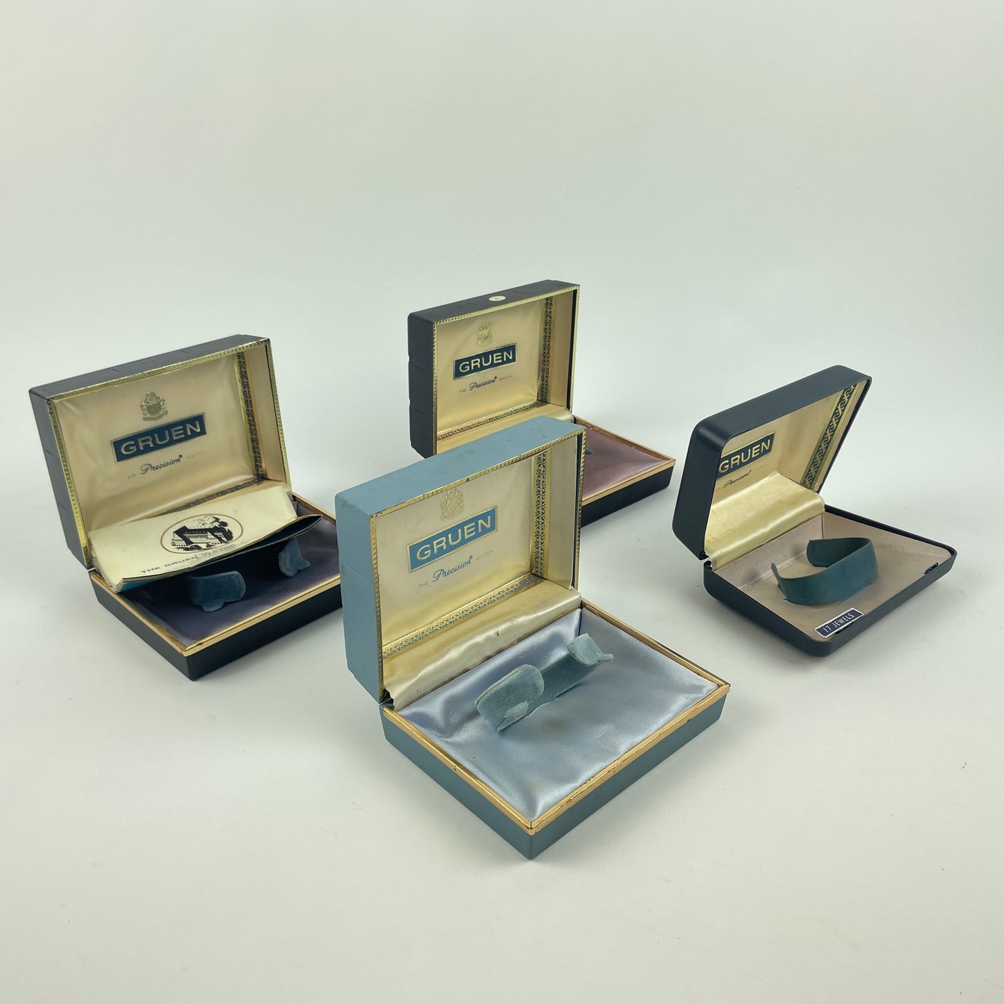 Jan Lot 133- Four (4) Gruen Genuine Factory Men’s Vintage Wristwatch Boxes