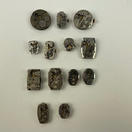 Lot 104-  Elgin | Waltham Mechanical Movements, set of (13)