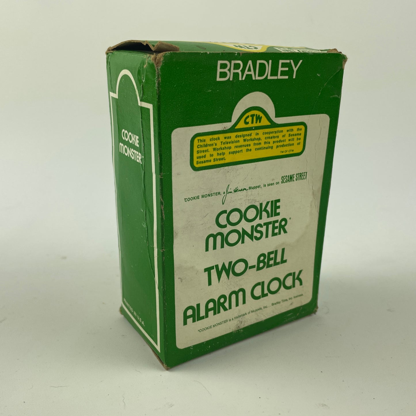 Lot 63- Vintage Bradley Cookie Monster Two-Bell Alarm Clock