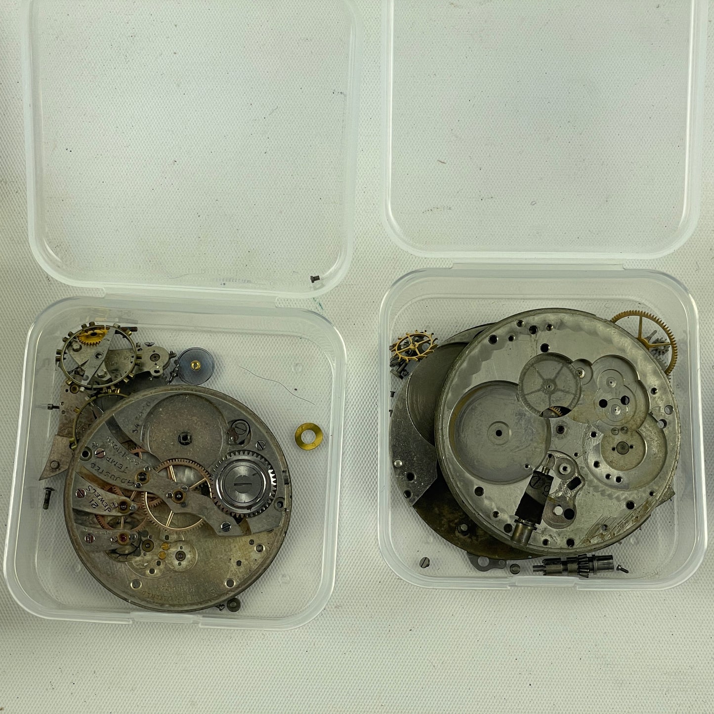 Lot 48-  South Bend, Elgin, Burlington & Waltham Pocket Watch Movements