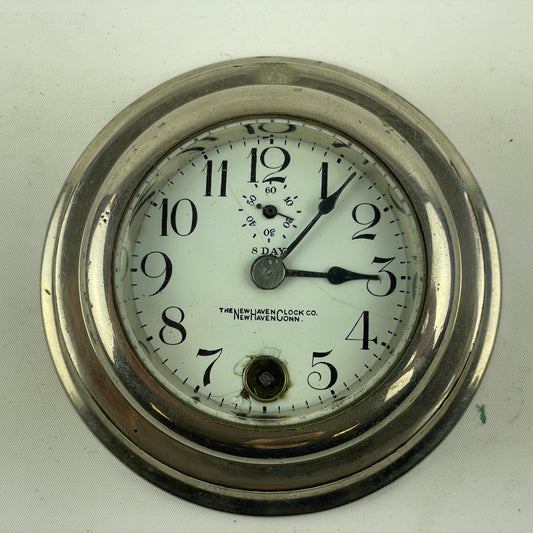 Lot 32- New Haven Clock Co. Ships Style Wall Clock