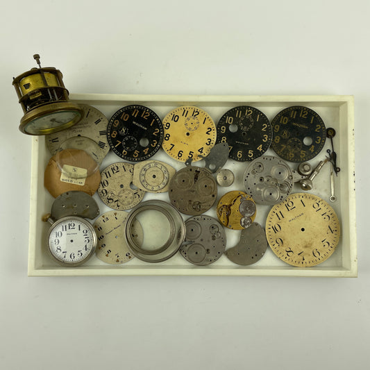 Lot 87- Waltham Elgin 8-Day Parts