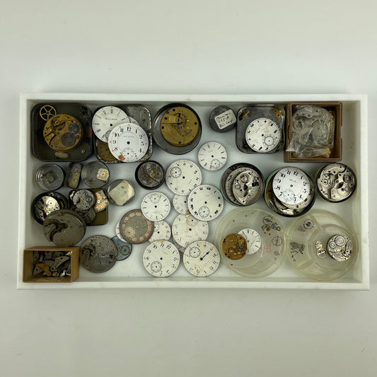 Lot 90- American Pocket Watch Parts Movements