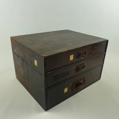 Lot 94- Vintage 3-Drawer Wooden Cabinet