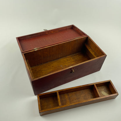 Lot 105- Vintage Wooden Toolbox