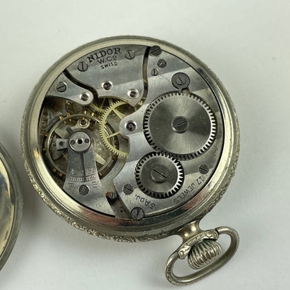 Feb Lot 4- Elgin & Swiss 12 Size & 17 Ligne Pocket Watches