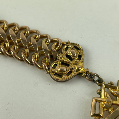 Feb Lot 41- Men’s YGF Vest Pocket Watch Antique Victorian Chain