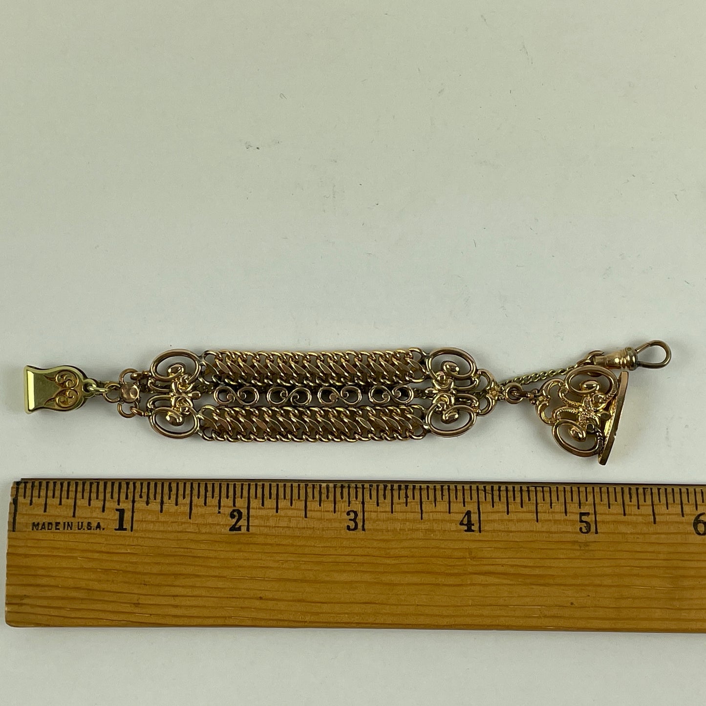 Feb Lot 34- Men’s YGF Vest or Pocket Watch Antique Victorian Chain