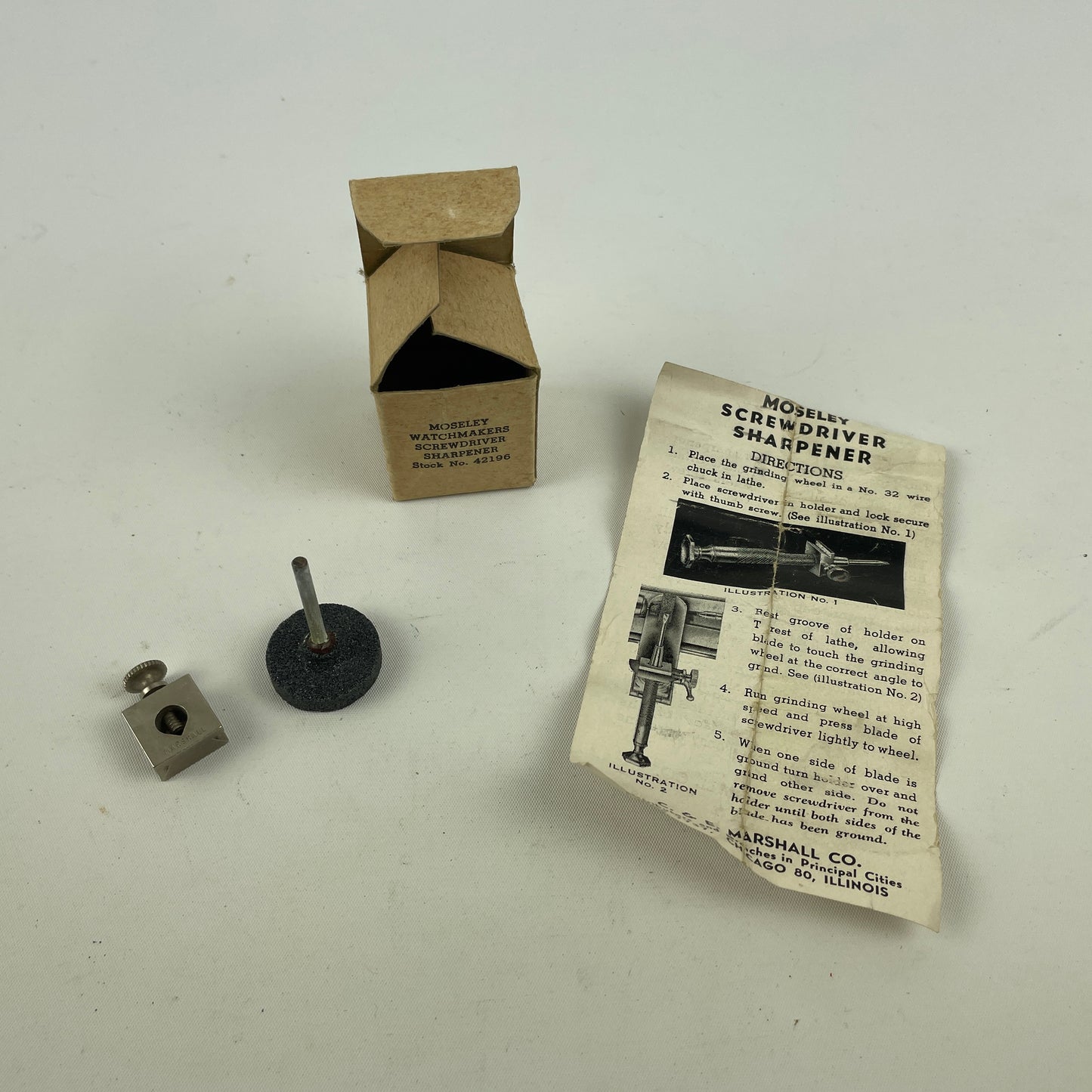 Feb Lot 56- Moseley Boxed No. 42196 Watchmaker’s Screwdriver Sharpener