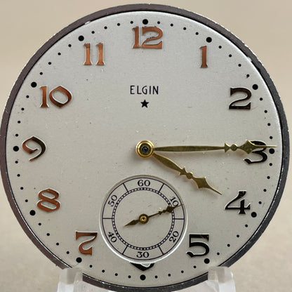 Feb Lot 18- Elgin 12 Size 15 Jewel Pocket Watch Movement