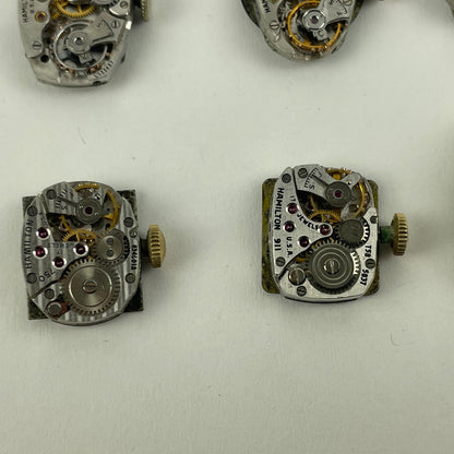 Feb Lot 100- Hamilton Ladies' Vintage Mechanical Wristwatch Movements