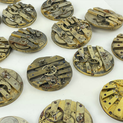 Feb Lot 118- Swiss "Bar" Style Pocket Watch Movements (15)