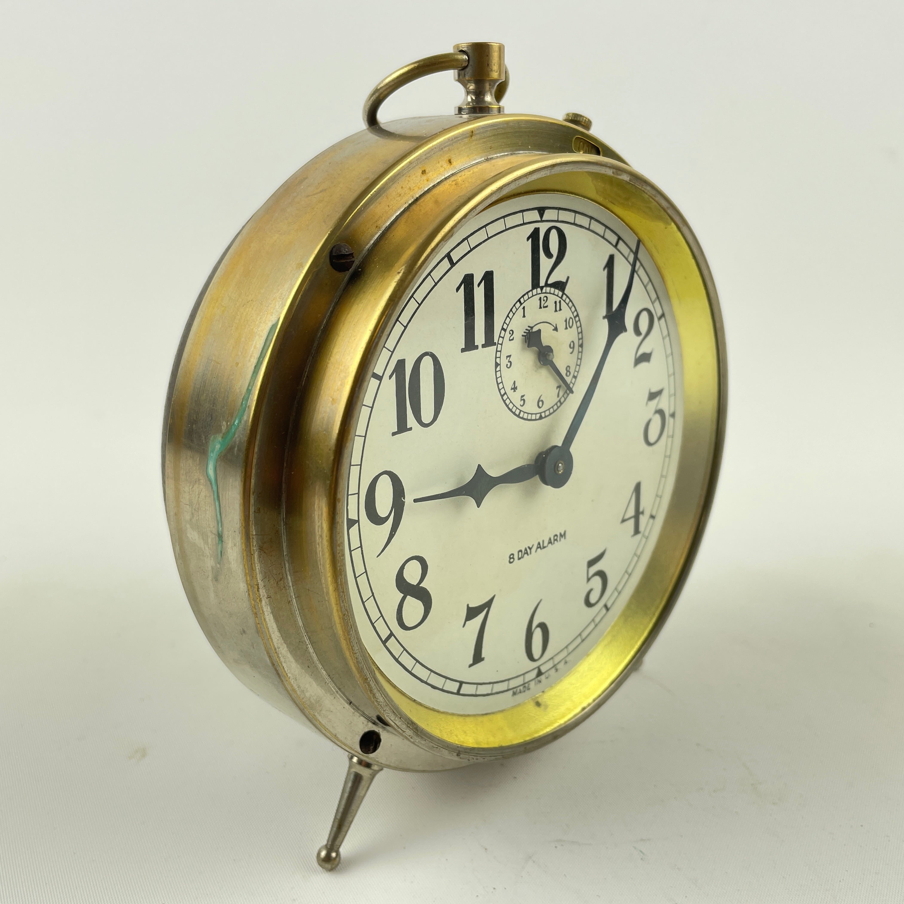 Feb Lot 126- 8-Day Alarm Clock – watchpartsrus