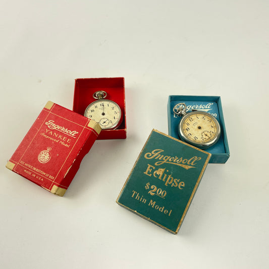 Lot 129- Vintage Ingersoll Boxed Pocket Watches (2)