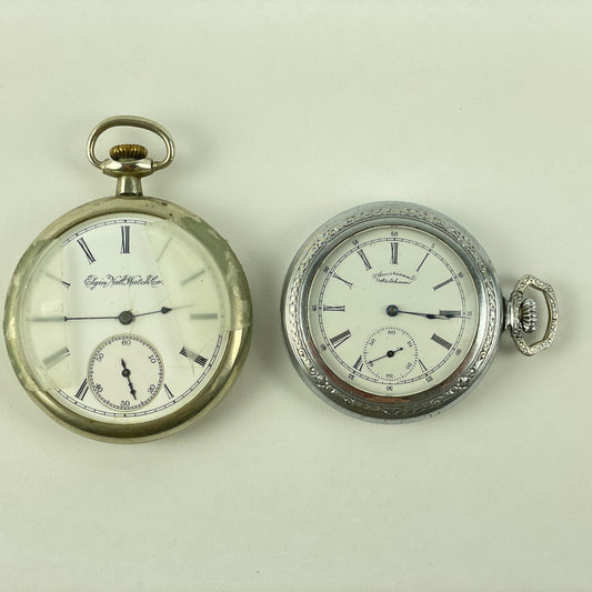 Lot 51- Elgin 16S & Waltham 6S Pocket Watches