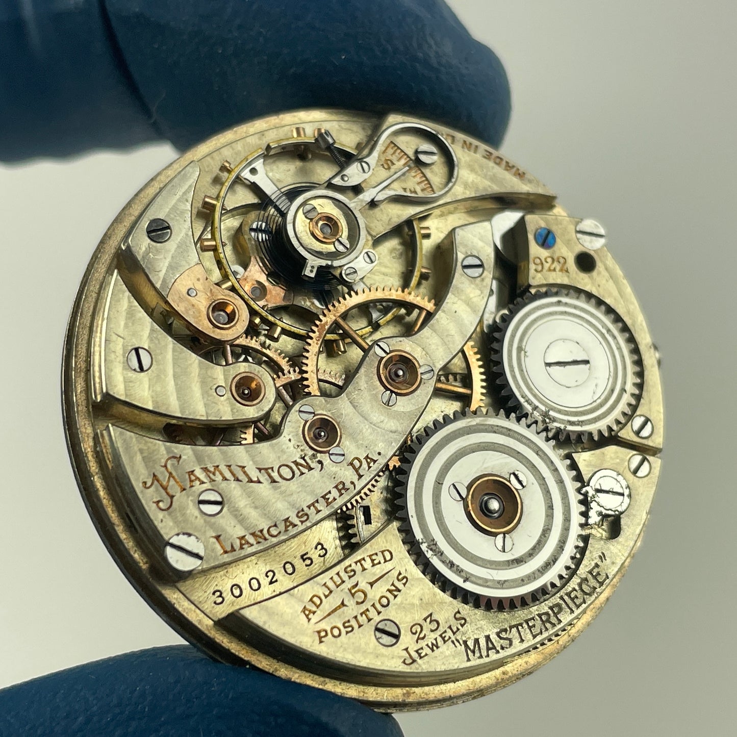 Mar Lot 15- Hamilton 922 | 12S | 23J | Pocket Watch Movement