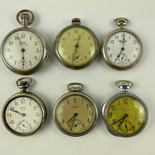 Mar Lot 40- American Dollar Pocket Watch Assortment (6)