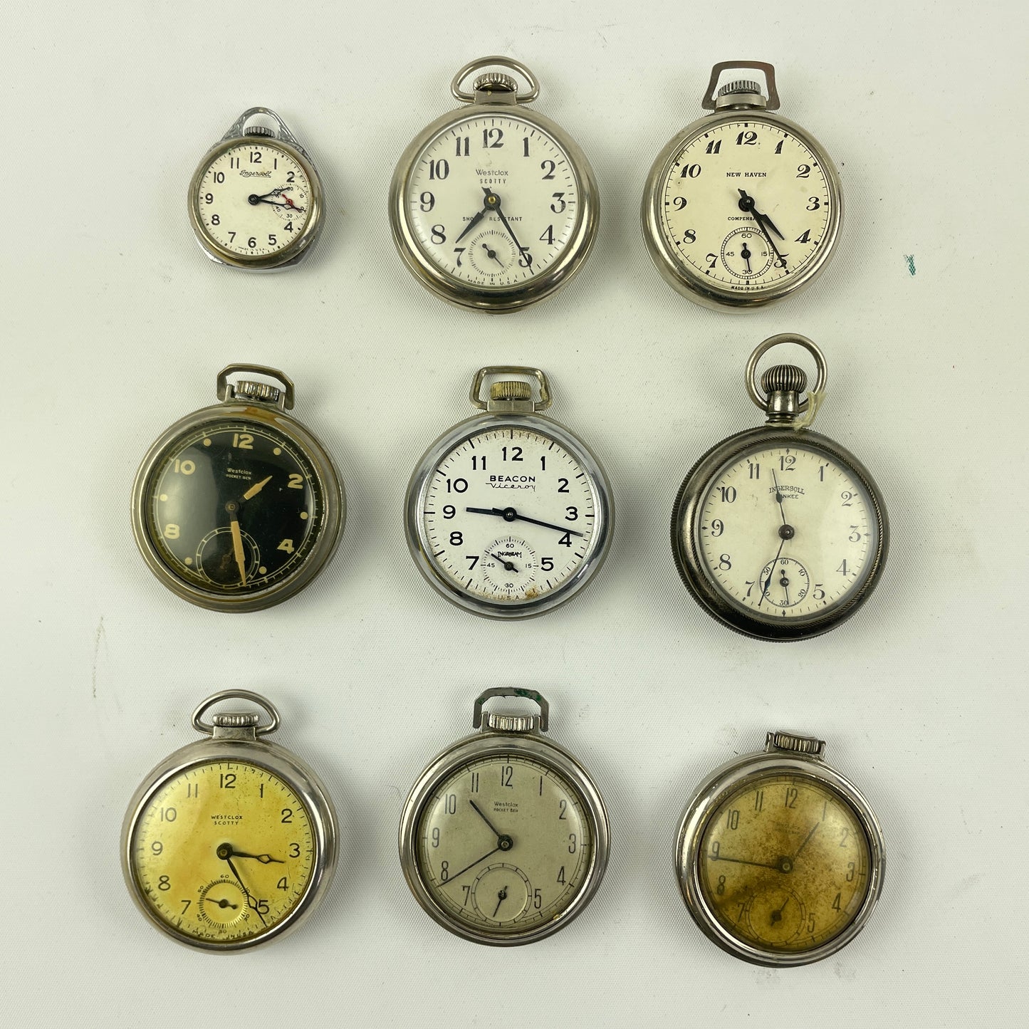 Mar Lot 125- American Dollar Pocket Watch Assortment (9)