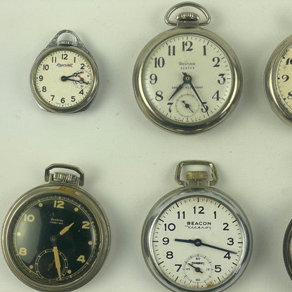 Mar Lot 125- American Dollar Pocket Watch Assortment (9)