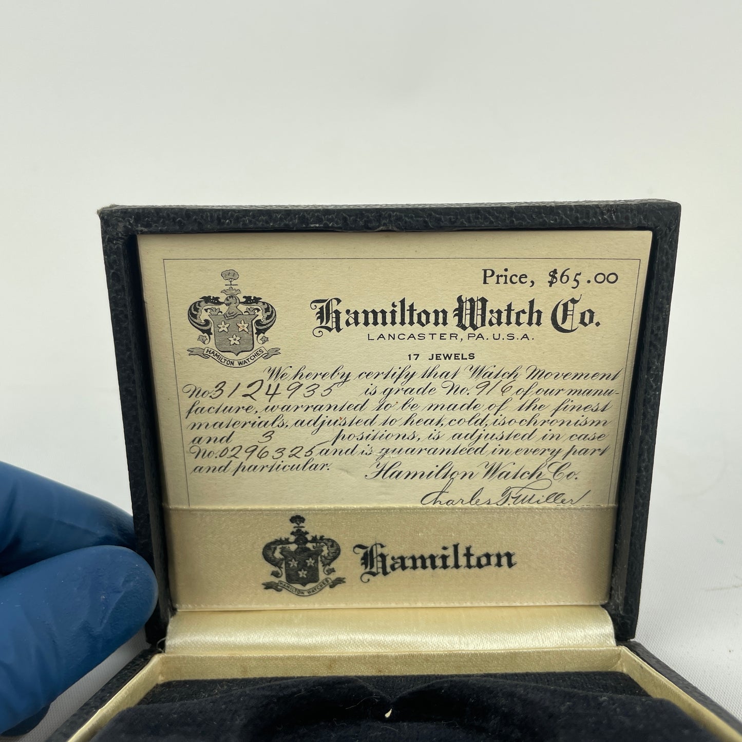Mar Lot 12- Vintage Hamilton Pocket Watch Box