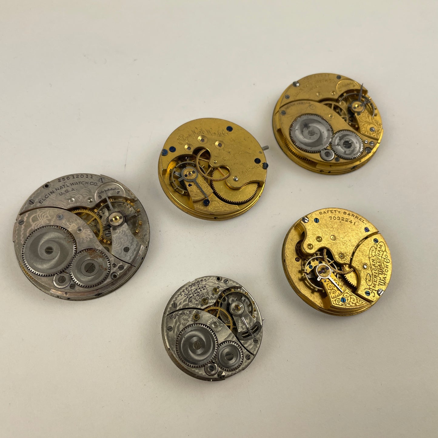 Mar Lot 79- Waltham & Elgin PW Movement Assortment