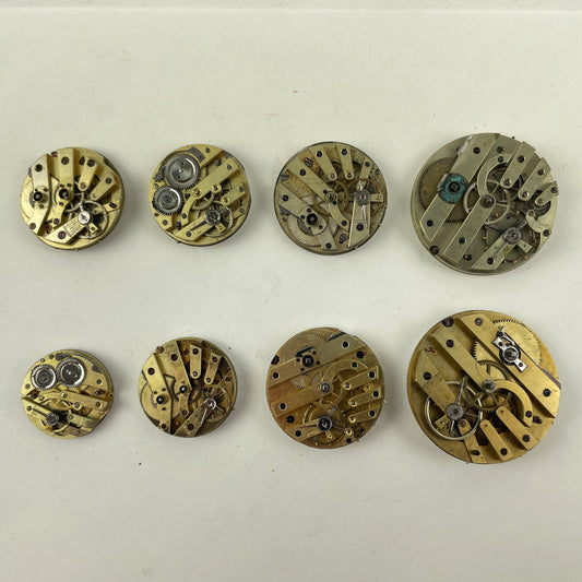 Mar Lot 31- Swiss Pocket Watch Movement Assortment (8)