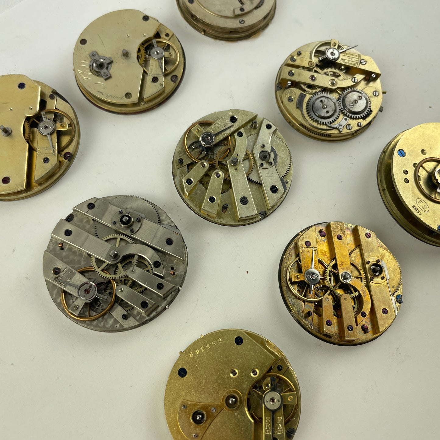 Mar Lot 99- Swiss Pocket Watch Movement Assortment (9)