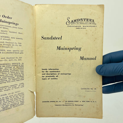 Mar Lot 70- Sandsteel Mainspring Manual