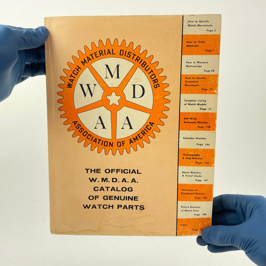 Lot 90- The Official W.M.D.A.A. Catalog Of Genuine Watch Parts