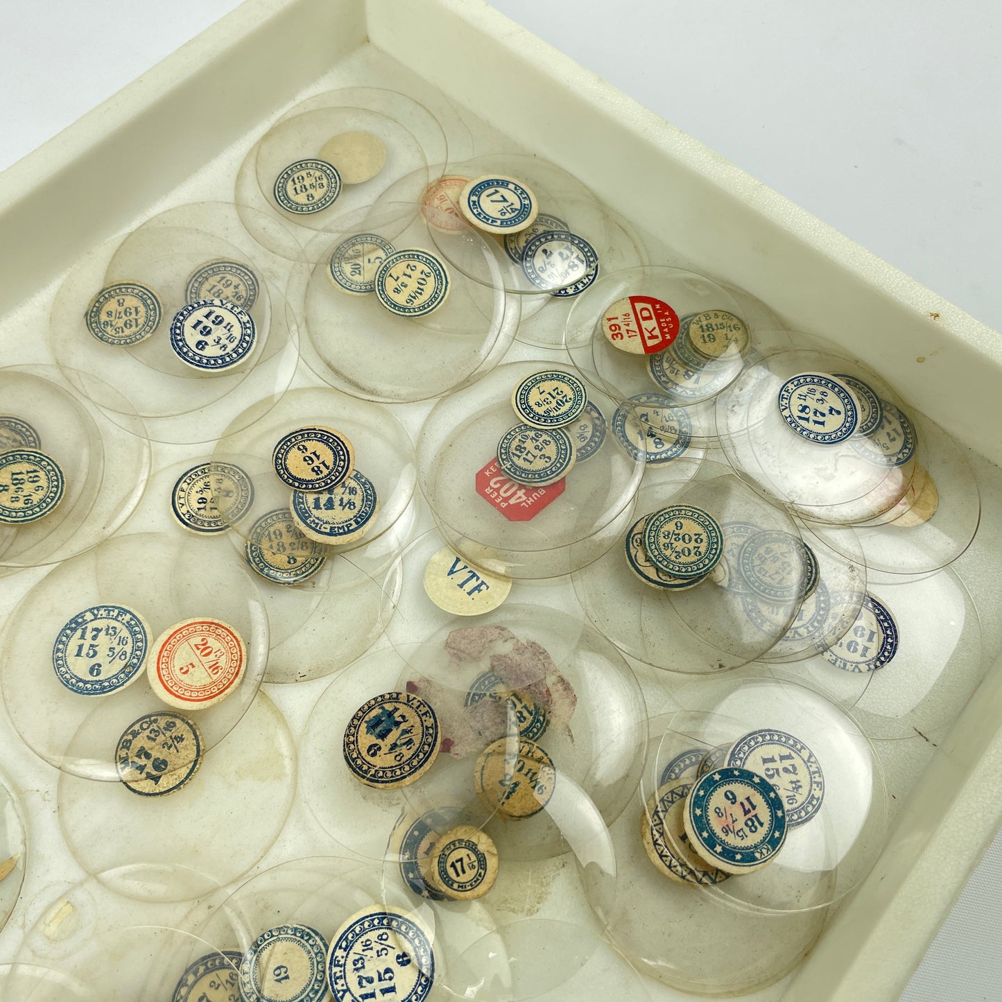 Lot 2- Watchmaker’s & Collector's Selection of Glass NOS Pocket Watch Crystals