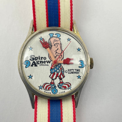 Lot 30- Spiro Agnew Vintage Mechanical Character Wristwatches