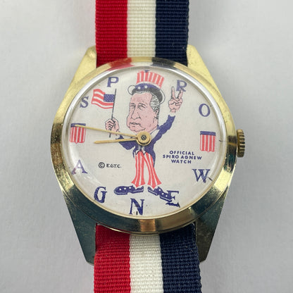 Lot 30- Spiro Agnew Vintage Mechanical Character Wristwatches