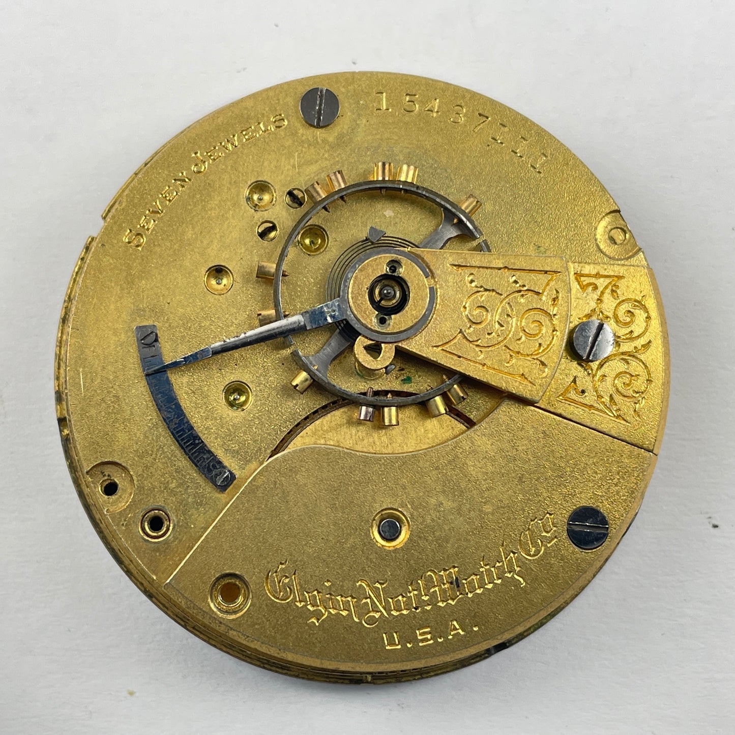 Lot 41- Elgin 18 Size Open Face 7 & 15 Jewel Pocket Watch Movements