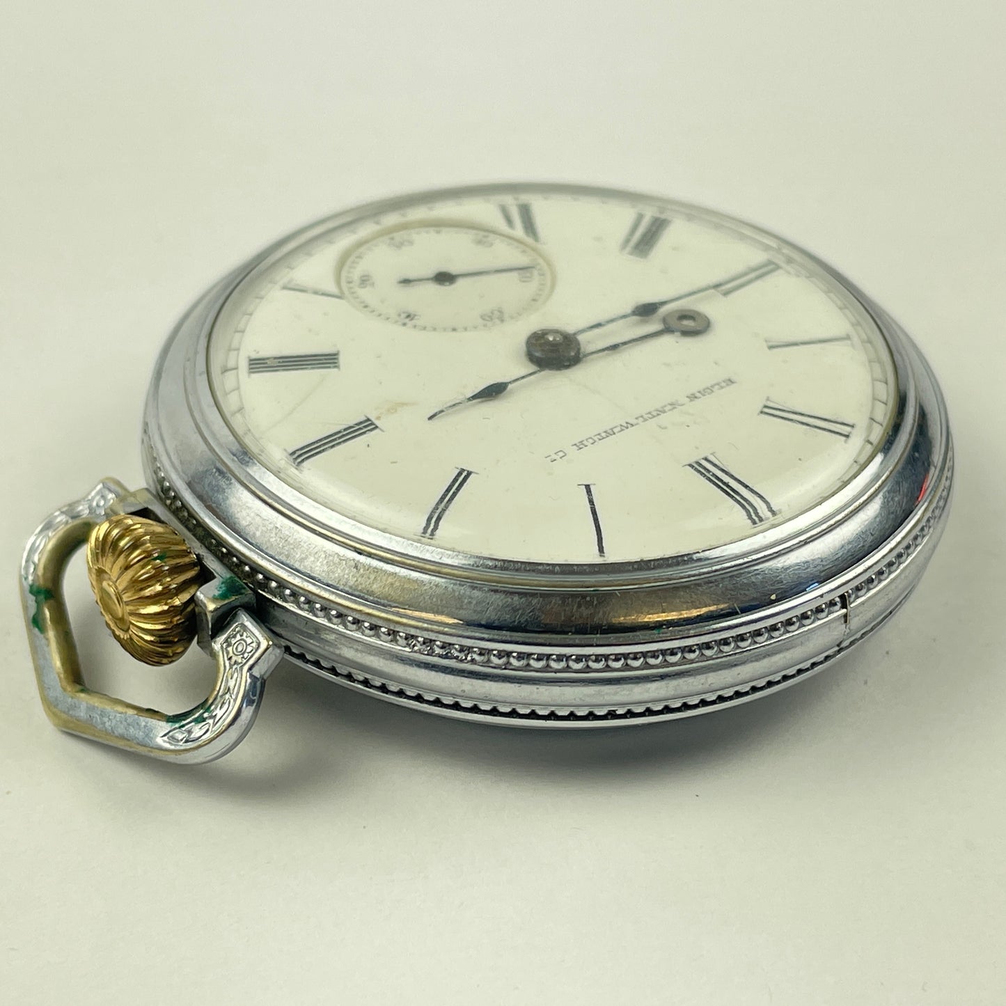 Lot 124- Elgin 18 Size 7 Jewel Open Face Pocket Watch