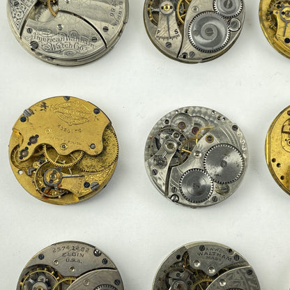 Lot 61- Waltham & Elgin O Size & 6 Size Watch Movements