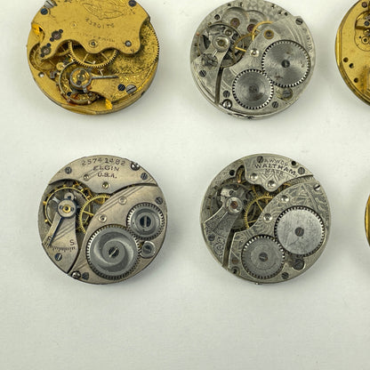 Lot 61- Waltham & Elgin O Size & 6 Size Watch Movements