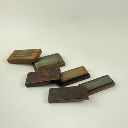 Lot 111- Watchmaker’s “ARKANSAS” Stone in Wood Factory Boxes