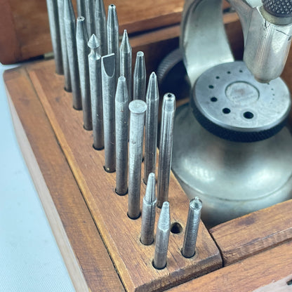 Lot 20- Watchmaker’s Small Wood Boxed Staking Set