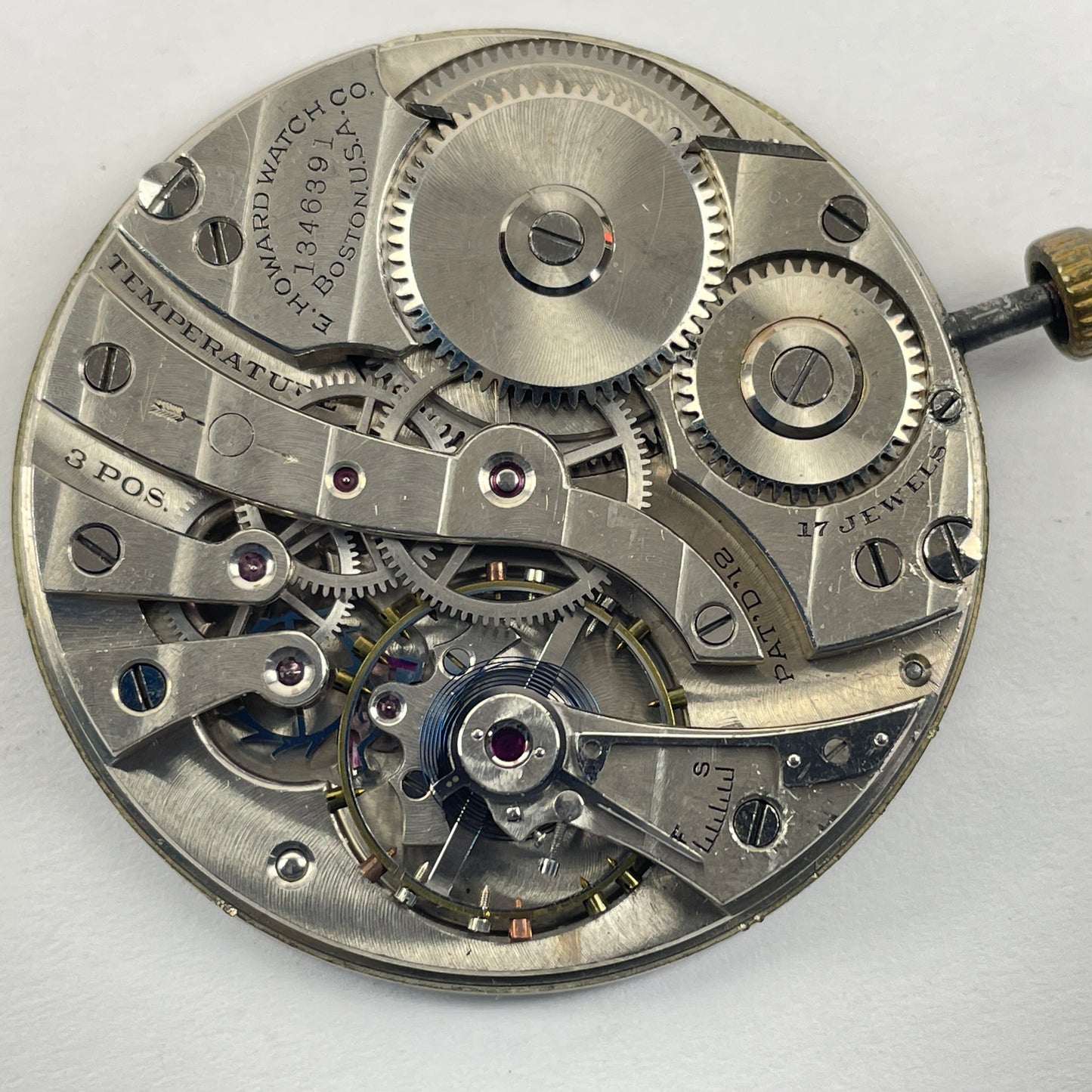 Lot 66- E. Howard & Co. 12 Size Pocket Watch 17 Jewel Movement