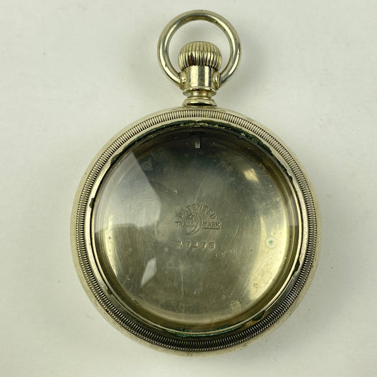 Lot 73- American Crescent 18 Size Swing Out Nickel Pocket Watch Case