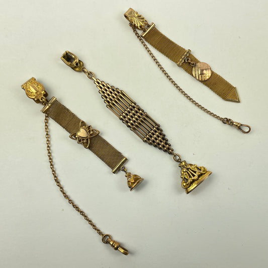 Lot 35- Men’s YGF Antique Victorian Pocket Watch Chain Fobs