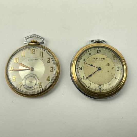 Lot 87- Waltham & Swiss 10 Size Non-Running Pocket Watch Movements