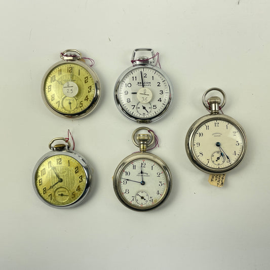 Lot 13- American Assortment of Five Dollar Pocket Watches